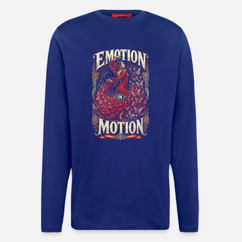 Flamenco Emotion In Motion - Langarmshirt - made by SPREAD - Iconic Blue