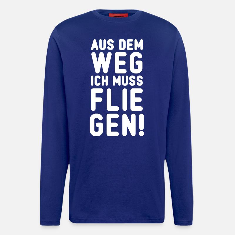 fliegen pilot - Langarmshirt - made by SPREAD  - Iconic Blue