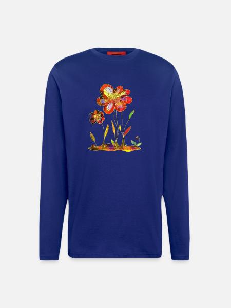 Blumen - Langarmshirt - made by SPREAD - Iconic Blue