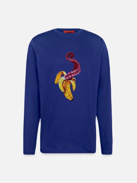 Wirbelnde Mutant-Banane - Langarmshirt - made by SPREAD - Iconic Blue