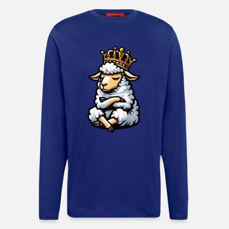 Schaf Schafe Schäfer Schafhalter Schafbock - Langarmshirt - made by SPREAD  - Iconic Blue