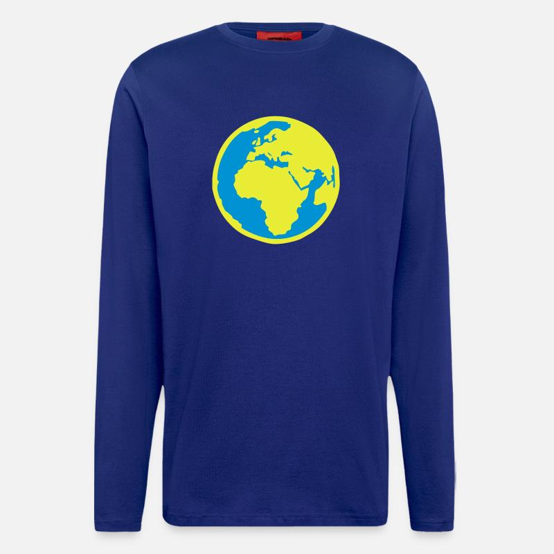 Planeten Erde bleu1 - Langarmshirt - made by SPREAD - Iconic Blue