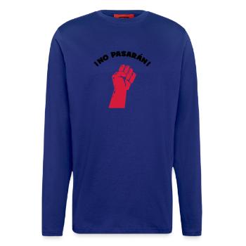 No Pasaran - Sie kommen nicht durch! - Langarmshirt - made by SPREAD  - Iconic Blue - Vorne
