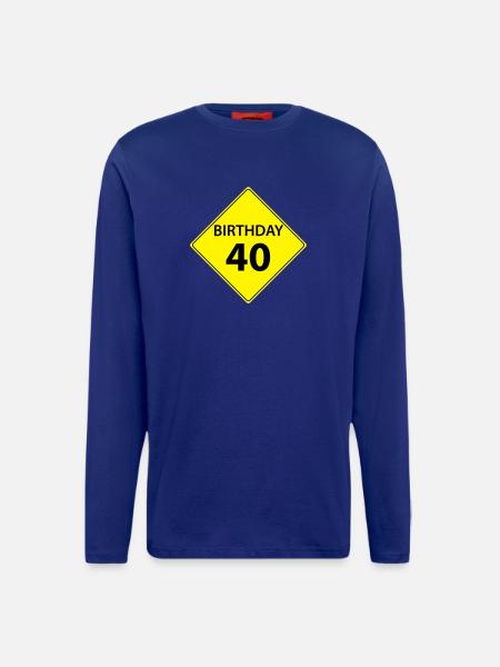 Motive shield birthday 40. 40 - Longsleeve - made by SPREAD - Iconic Blue