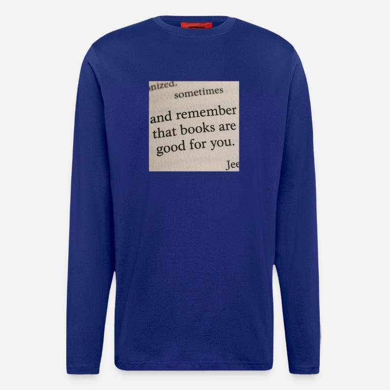 Buchseite - Bücher tun dir gut - Langarmshirt - made by SPREAD  - Iconic Blue