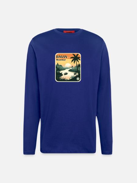 Bagan, Myanmar - Longsleeve - made by SPREAD  - Iconic Blue