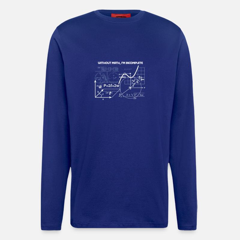 Without Math I'm Incomplete - Longsleeve - made by SPREAD  - Iconic Blue