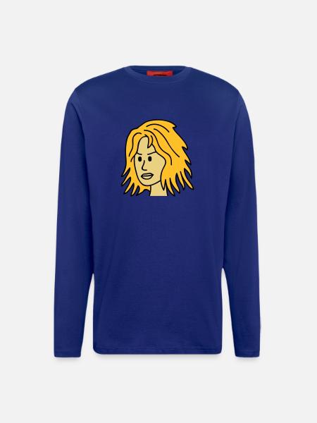 Angry Woman Face - Longsleeve - made by SPREAD - Iconic Blue