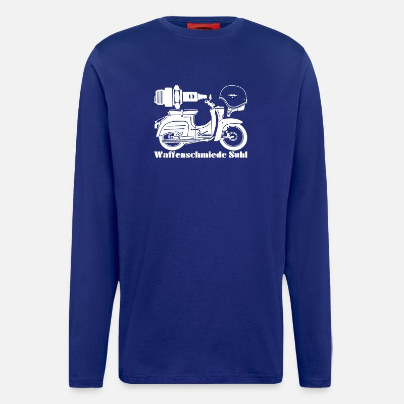Simson Schwalbe KR51 Waff - Langarmshirt - made by SPREAD  - Iconic Blue