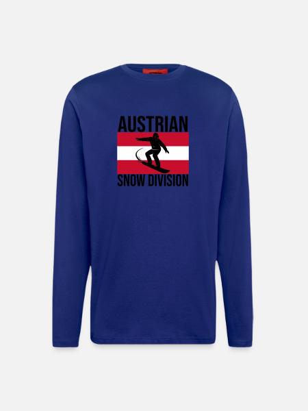 Austrian Snow Division Snowboard Tee - Longsleeve - made by SPREAD  - Iconic Blue