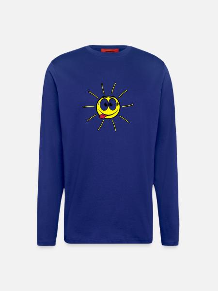 Gesicht - Sonne - Langarmshirt - made by SPREAD - Iconic Blue