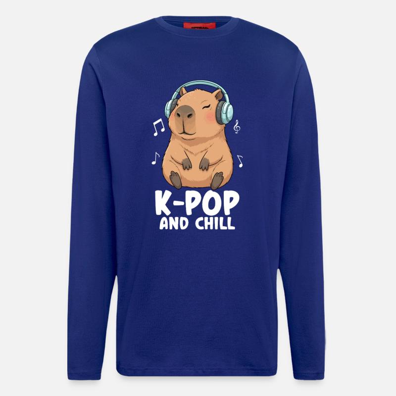 K Pop And Chill - Longsleeve - made by SPREAD - Iconic Blue