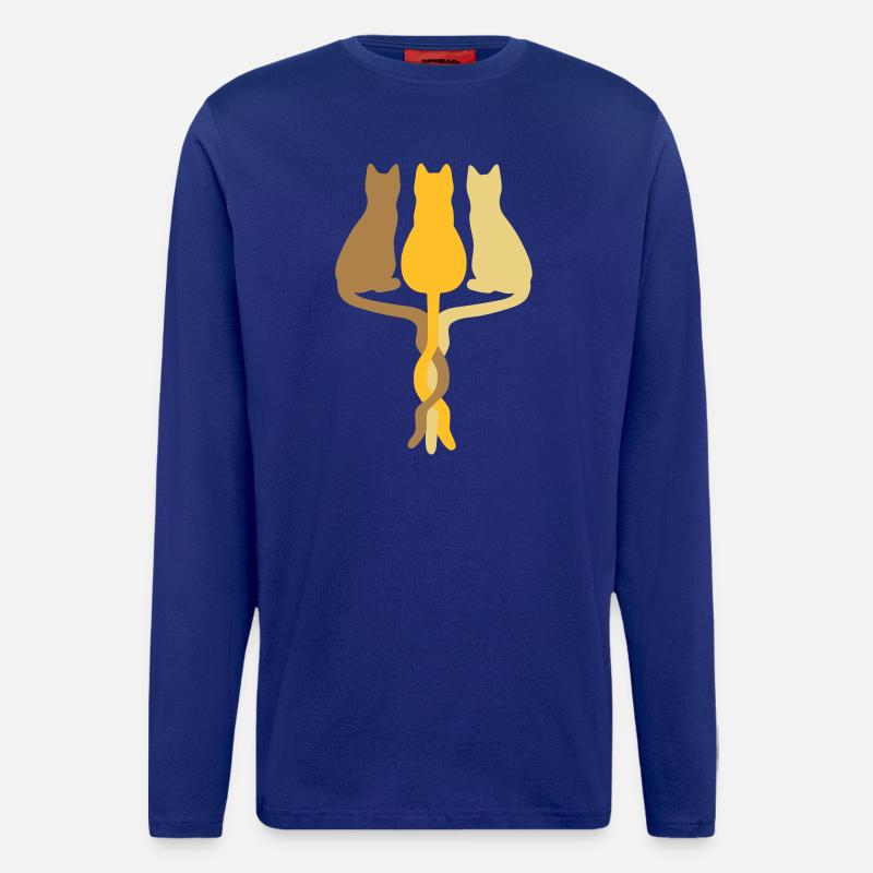 3 cats vector - Longsleeve - made by SPREAD  - Iconic Blue
