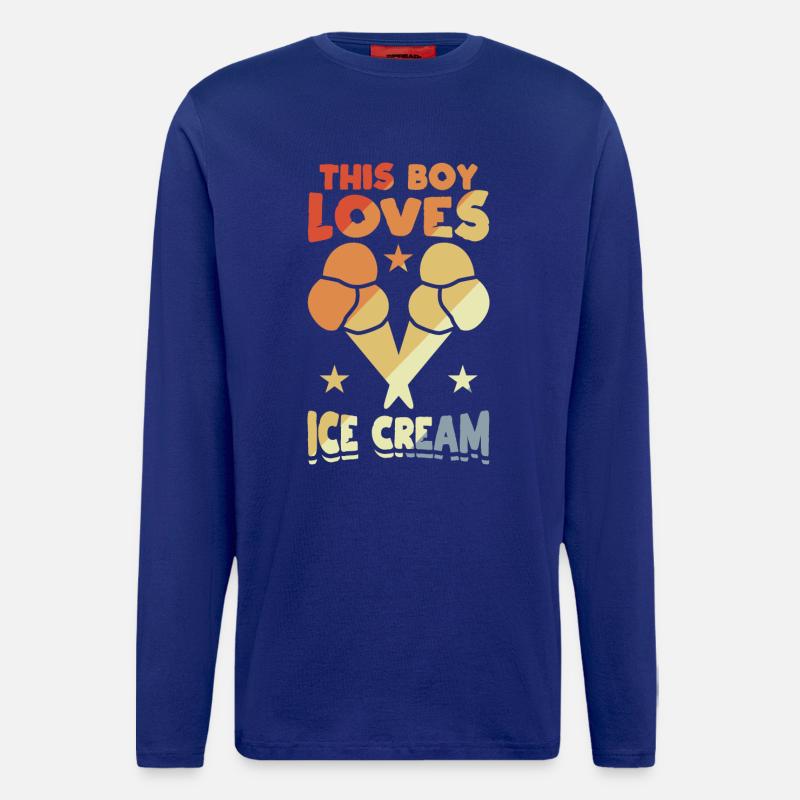 Dieser Junge liebt Eiscreme - Langarmshirt - made by SPREAD  - Iconic Blue
