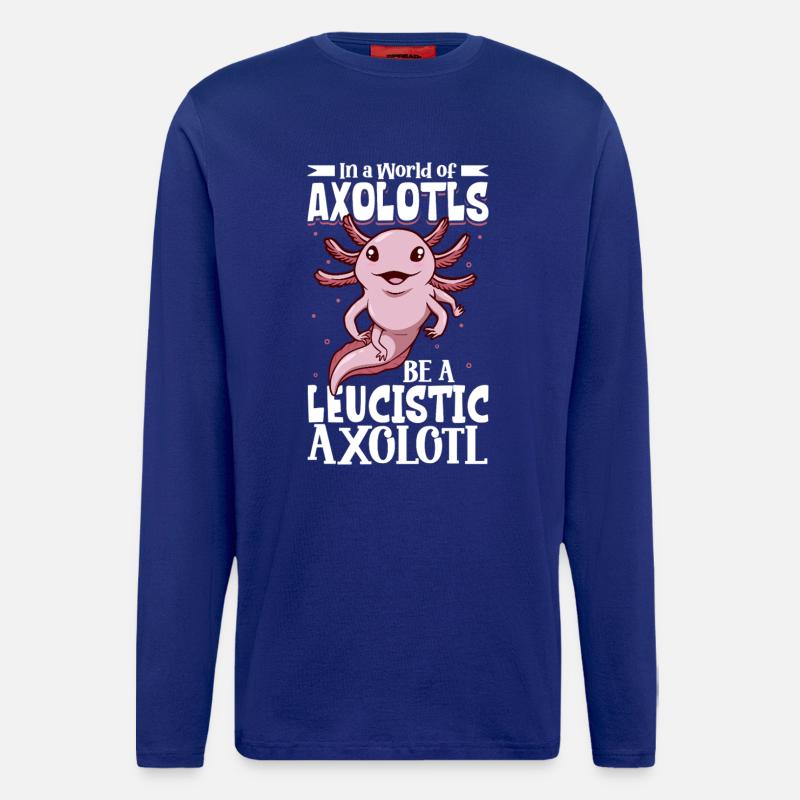 Be a Leucistic Axolotl - Longsleeve - made by SPREAD  - Iconic Blue