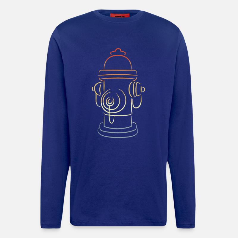 Retro Fire Hydrant - Longsleeve - made by SPREAD  - Iconic Blue