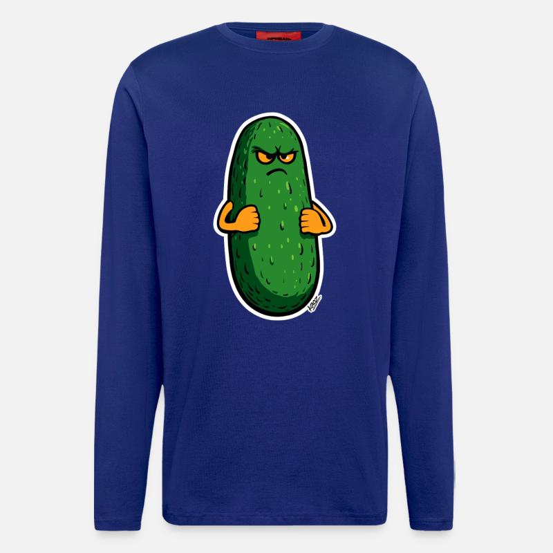 Grumpy Pickle Mascot - Longsleeve - made by SPREAD  - Iconic Blue