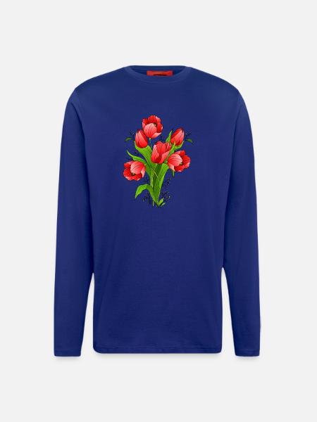 Blumen - Langarmshirt - made by SPREAD - Iconic Blue