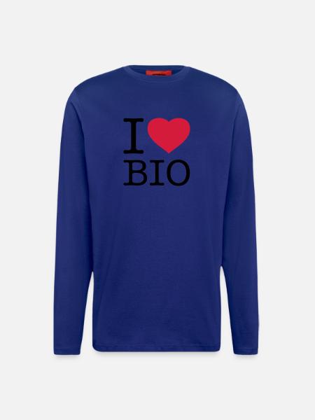 I LOVE BIO - Longsleeve - made by SPREAD  - Iconic Blue