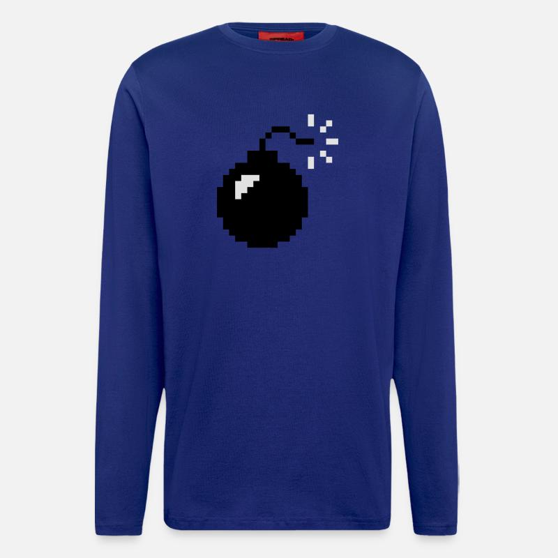 Pixel Bombe - Langarmshirt - made by SPREAD  - Iconic Blue