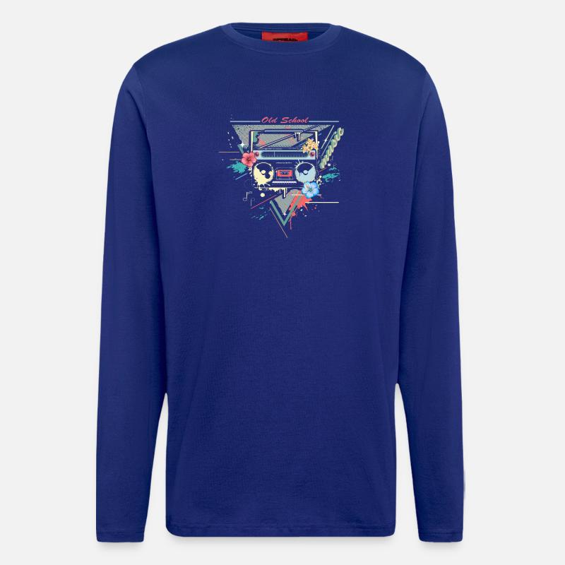 Ghettoblaster retro graffiti - Longsleeve - made by SPREAD  - Iconic Blue