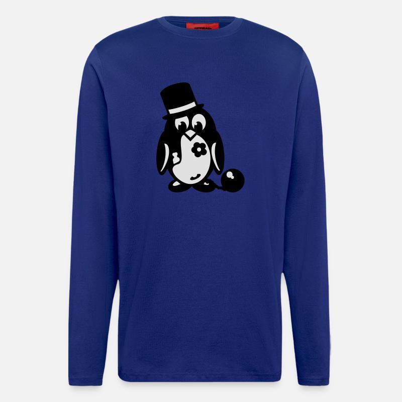 junggesellenabschied pinguin - Langarmshirt - made by SPREAD  - Iconic Blue