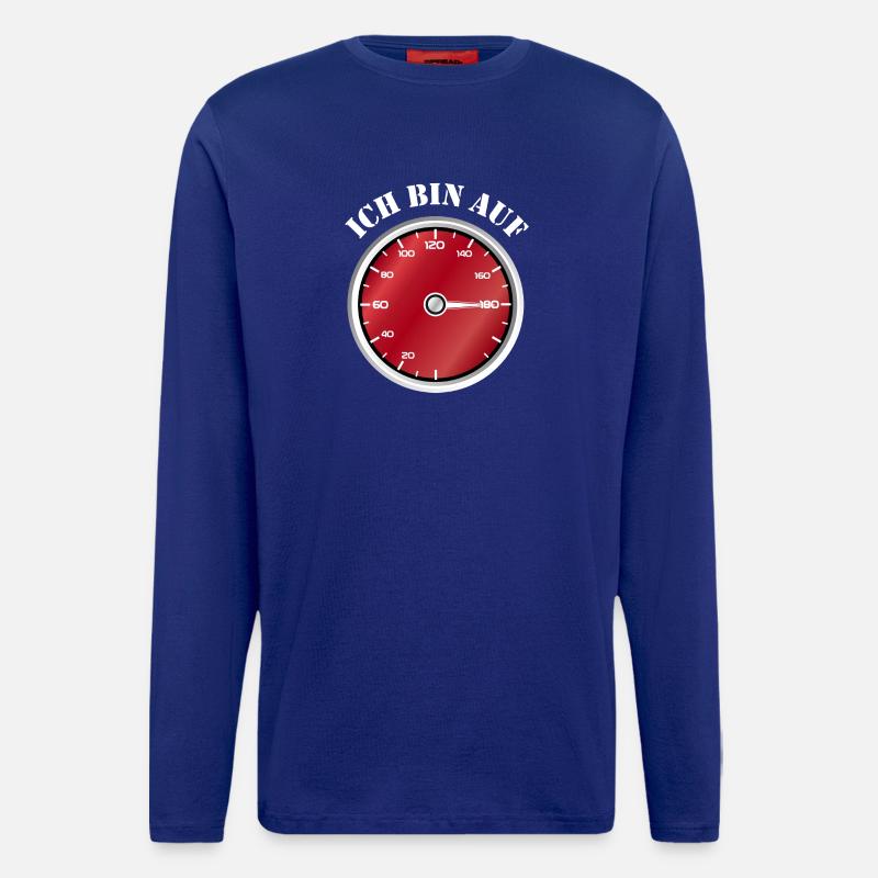 Roter Tacho Ich bin auf Geschwindigkeit - Langarmshirt - made by SPREAD  - Iconic Blue