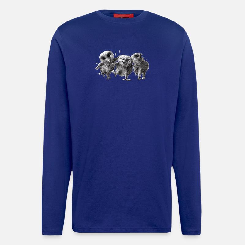 drei glückliche eulen - Langarmshirt - made by SPREAD  - Iconic Blue