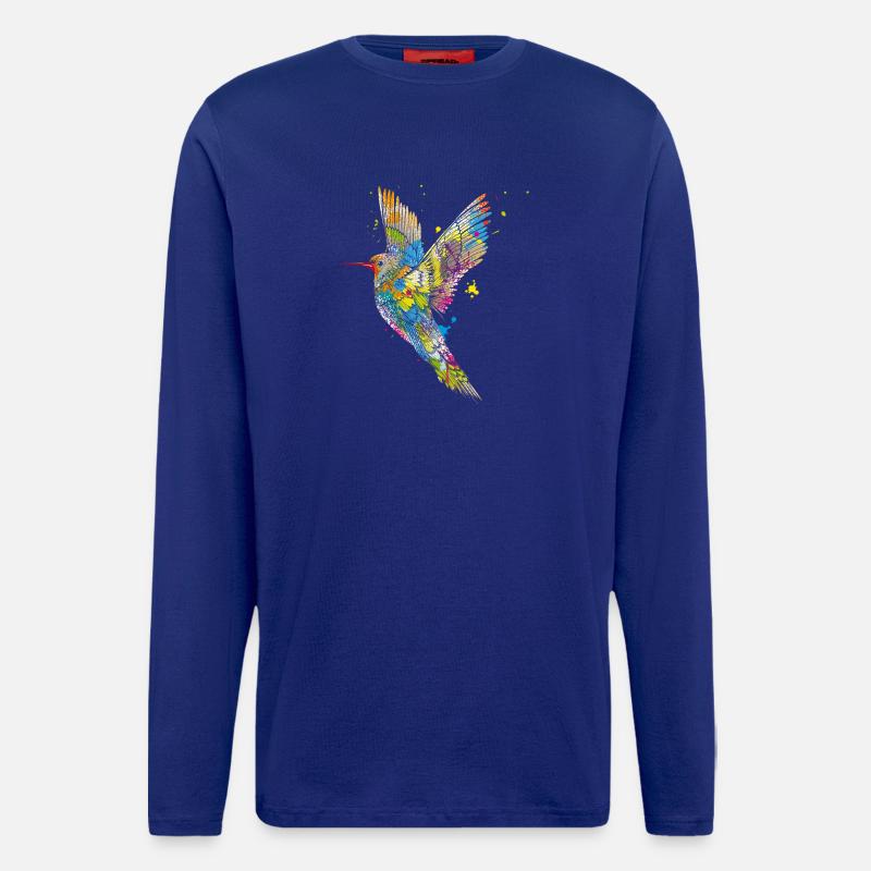 Kolibri Graffiti - Langarmshirt - made by SPREAD - Iconic Blue