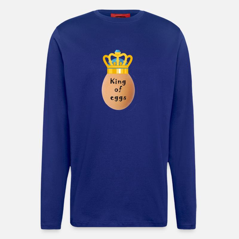 König der Eier Krone - Langarmshirt - made by SPREAD - Iconic Blue