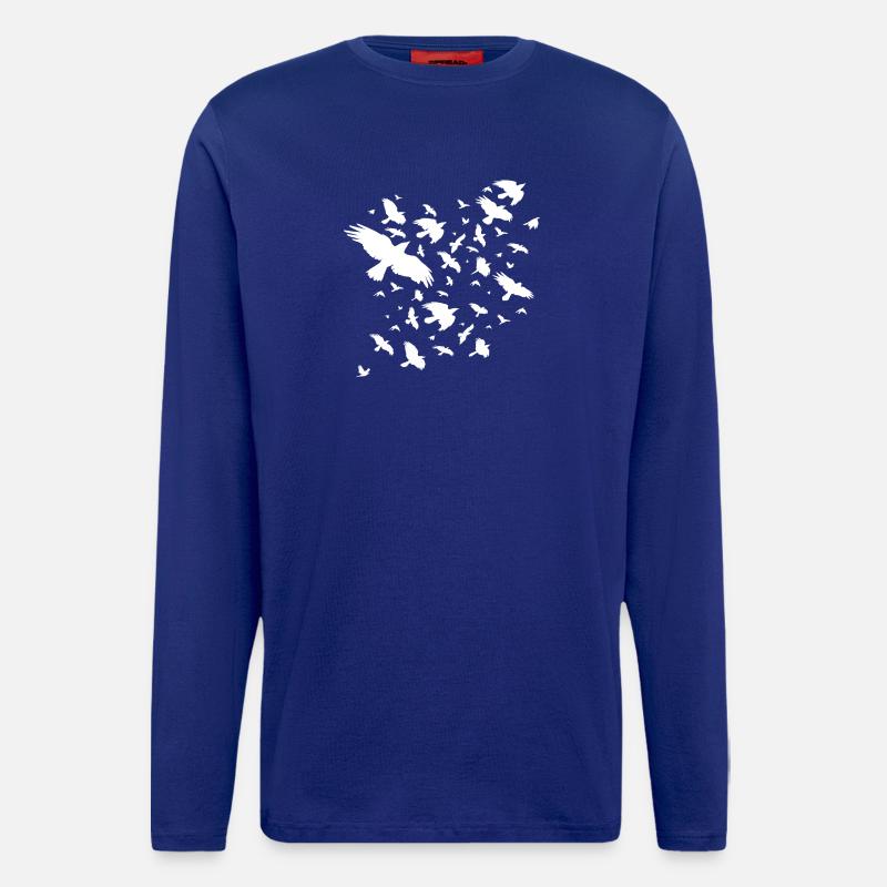 Vogelschwarm - Langarmshirt - made by SPREAD  - Iconic Blue