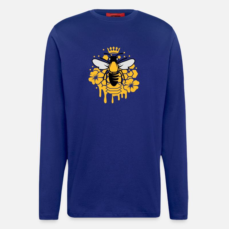 Eine Biene mit einer Krone - Langarmshirt - made by SPREAD  - Iconic Blue