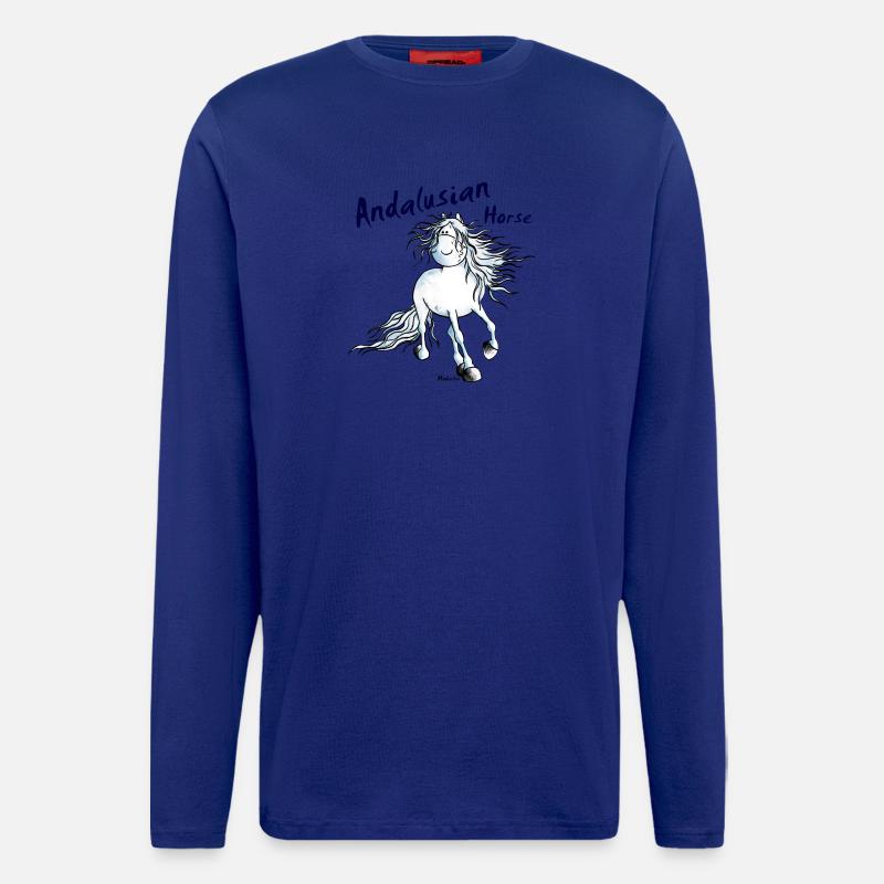 Pfiffiger Andalusier - Pferd - Langarmshirt - made by SPREAD  - Iconic Blue