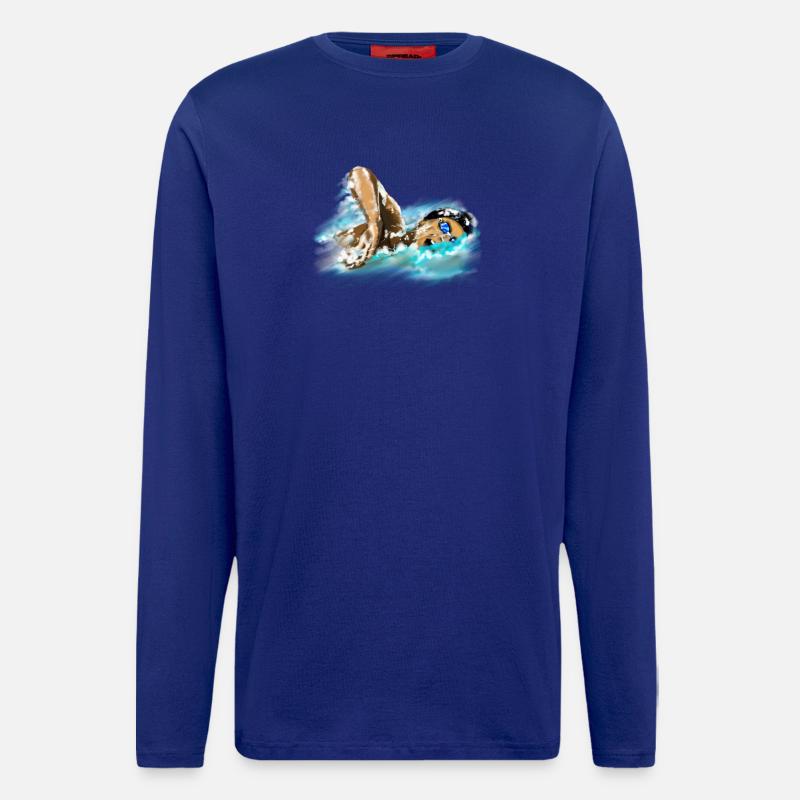 Schwimmer - Langarmshirt - made by SPREAD  - Iconic Blue