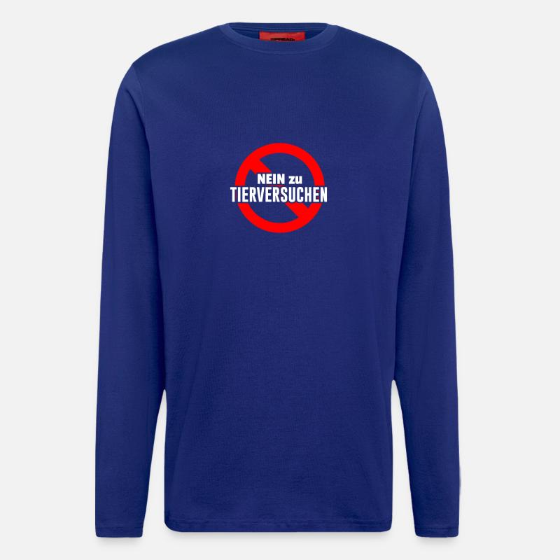No to animal testing - Longsleeve - made by SPREAD  - Iconic Blue