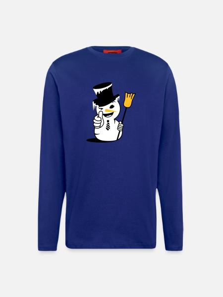 Cool snowman with thumbs up - Longsleeve - made by SPREAD - Iconic Blue
