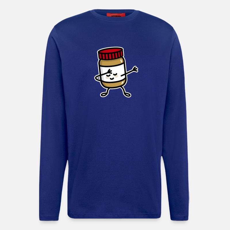 Dab Dabbing peanut butter jar - Langarmshirt - made by SPREAD  - Iconic Blue