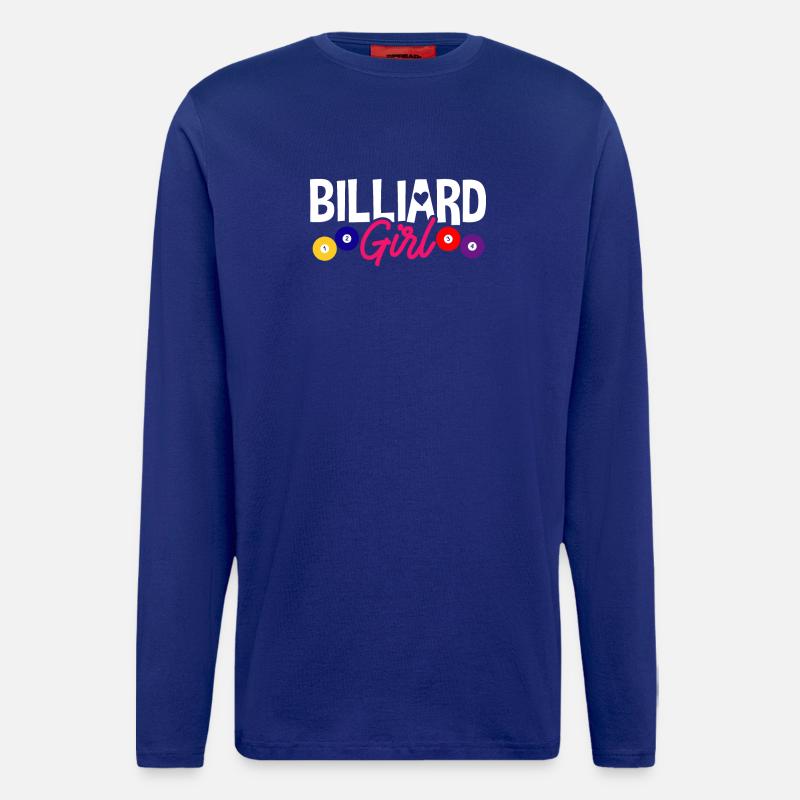 Billard Billard Pool - Langarmshirt - made by SPREAD  - Iconic Blue