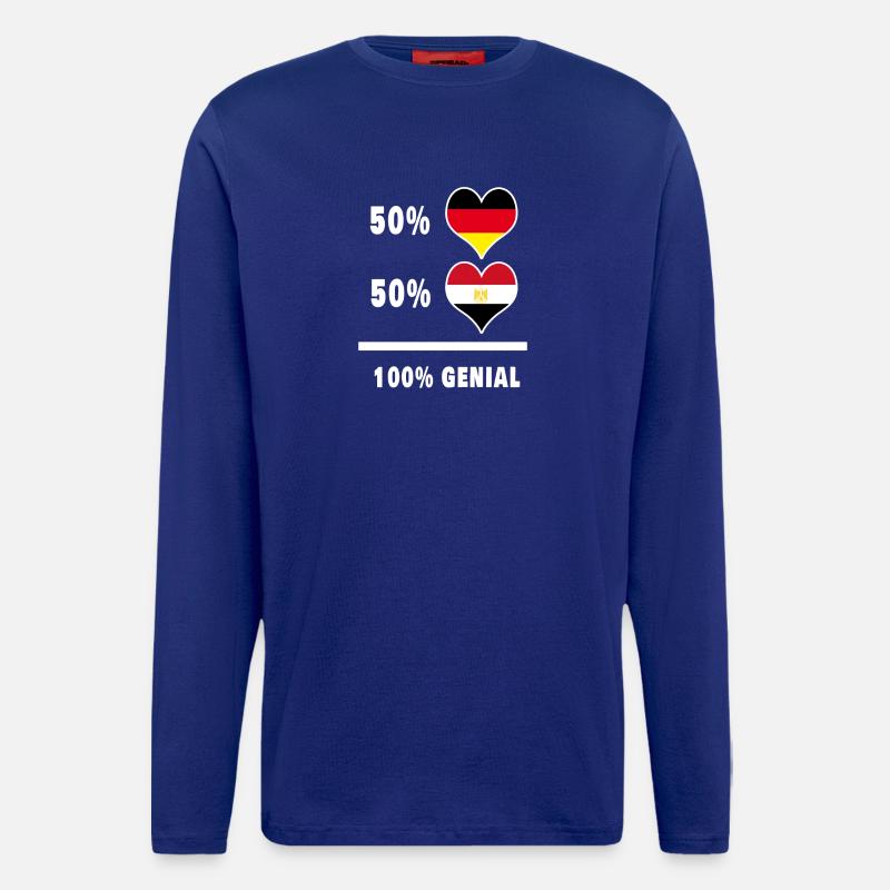 Germany and Egypt Awesome / Gift - Longsleeve - made by SPREAD  - Iconic Blue