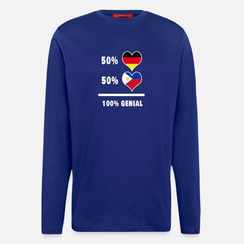 Germany and Philippines Awesome / Gift - Longsleeve - made by SPREAD  - Iconic Blue