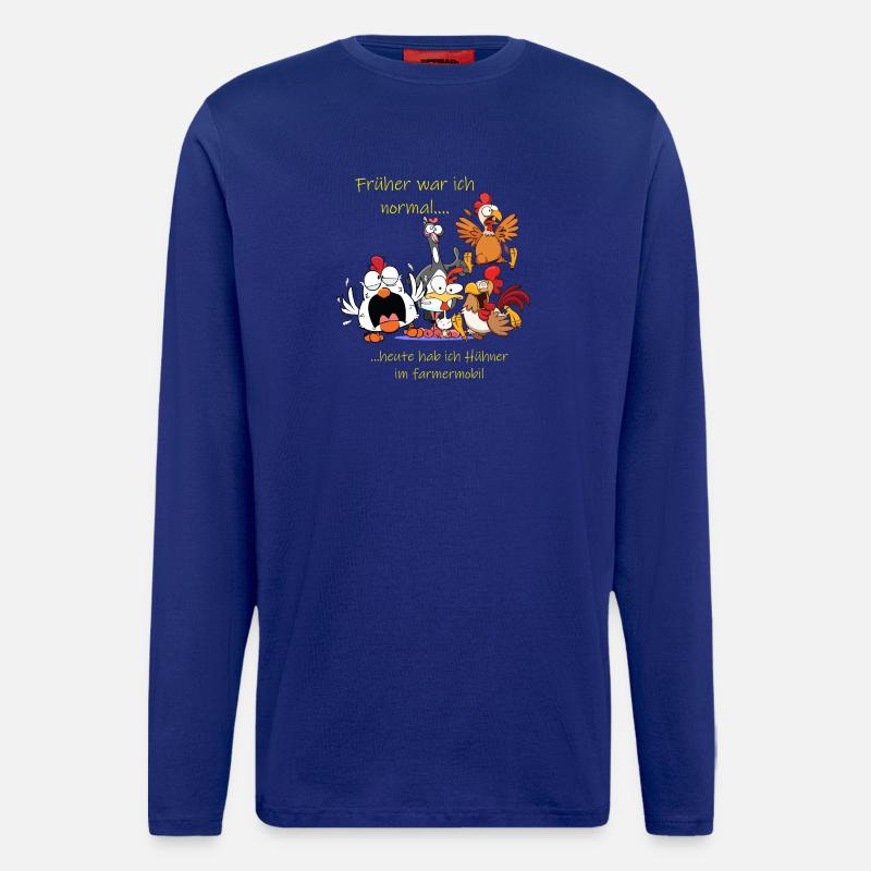 Früher war ich normal ---- Hühnershirt - Langarmshirt - made by SPREAD  - Iconic Blue