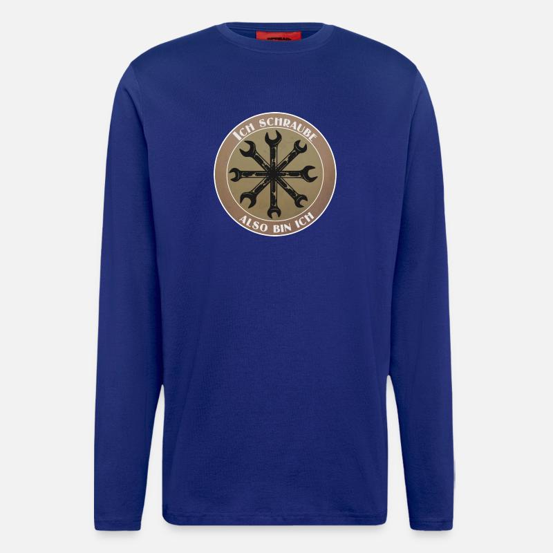 Ich schraube, also bin ich! - Langarmshirt - made by SPREAD  - Iconic Blue
