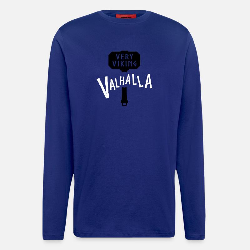 Walhalla Nordisches Krieger-Emblem - Langarmshirt - made by SPREAD  - Iconic Blue