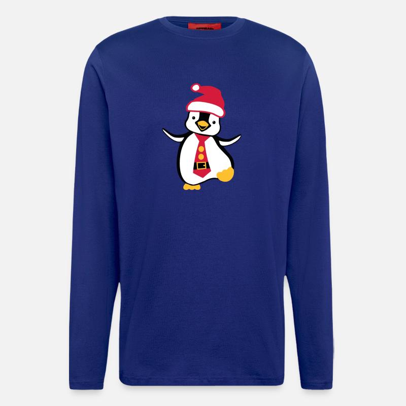 Weihnachten Pinguin - Langarmshirt - made by SPREAD - Iconic Blue
