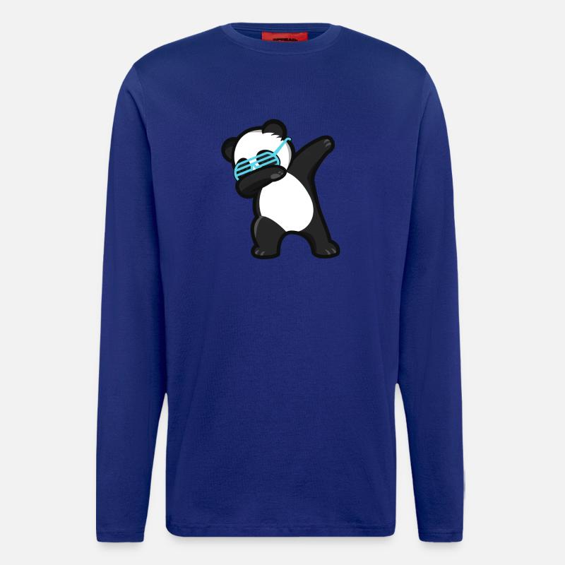 Dabbing Panda Pandabär - Langarmshirt - made by SPREAD  - Iconic Blue