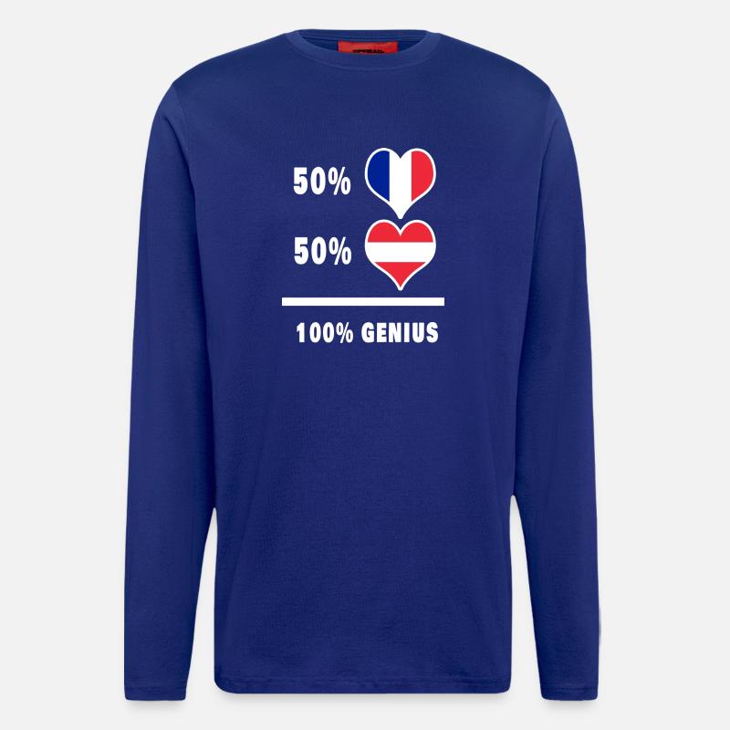 France and Austria Ingenious / Gift - Longsleeve - made by SPREAD  - Iconic Blue