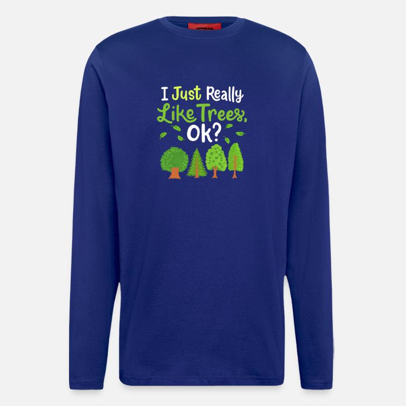Bäume Wald - Langarmshirt - made by SPREAD  - Iconic Blue