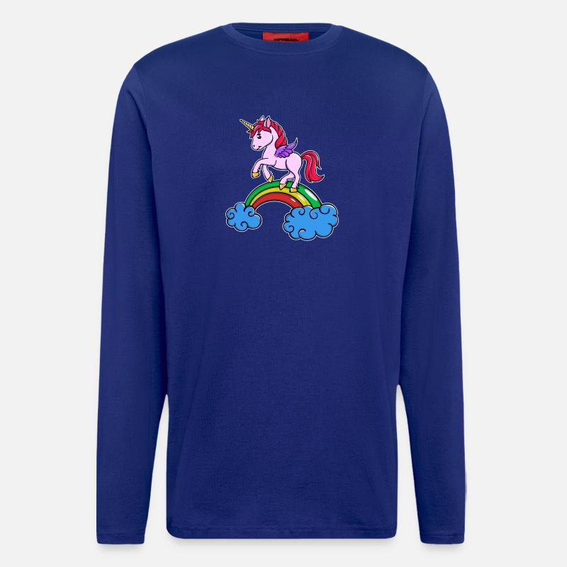 Einhorn Cool Tier - Langarmshirt - made by SPREAD  - Iconic Blue