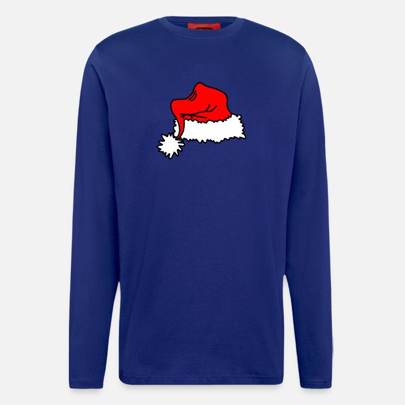Rote Weihnachtsmütze - Langarmshirt - made by SPREAD  - Iconic Blue