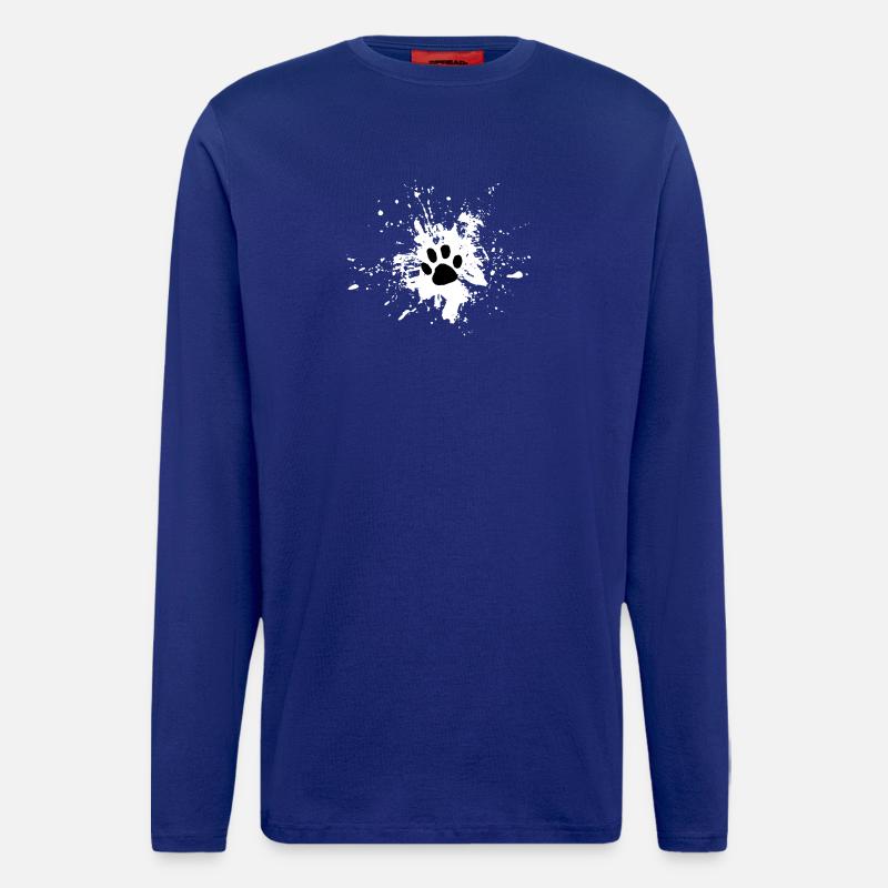Pawprint Spritz Muster - Langarmshirt - made by SPREAD  - Iconic Blue